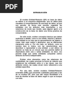 Introducción y Conclusión Modelo Entidad-Relación