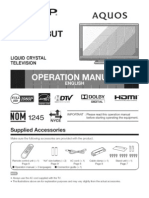 Sharp Aquos 40-Inch HDTV LCD User Manual