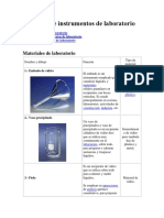 Materiales e Instrumentos de Laboratorio