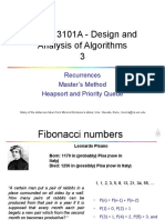 COSC 3101A - Design and Analysis of Algorithms 3: Recurrences Master's Method Heapsort and Priority Queue