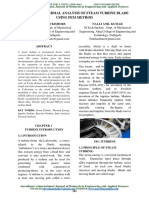 Design and Thermal Analysis of Steam Turbine Blade Using Fem Method