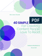 40 Simple Hacks For Creating Content People Love To Read PDF