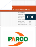 Strategic Management Project PARCO