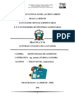 Practica #1 Actividad Catalitica de La Levadura