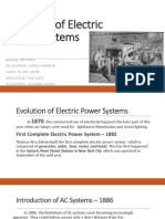 Evolution of Electric Power Systems