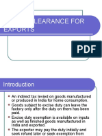 Excise Clearance For Exports