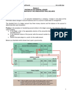 03 Posting in The General Ledger and Preparation of The Unadjusted Trial Balance