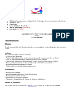 Fiche de Poste - Stagiaire RH