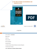 Apresentação Do Relatório Económico de Angola 2016