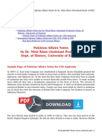 Pakistan Affairs Notes by Dr. Moiz Khan (Download Book in PDF