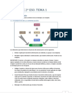 Lenguaje 2º Eso Tema 1 Comunicacion y El Texto Literario PDF