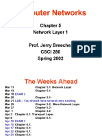 Computer Networks: Network Layer 1 Prof. Jerry Breecher CSCI 280 Spring 2002