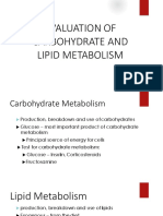 Carbohydrate and Lipid Metabolism