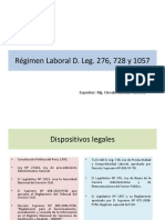 Regimen Laboral D Leg 276 728 y 1057