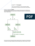 Virtual Base Class in C++ Examples