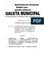 4574 Ordenanzas Sobre Tasas y Certificaciones