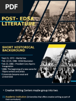 Philippine Literature After Edsa Revolution