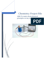 Chemistry Project Report On Finding EMF of Electrochemical Cell PDF