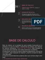 Balance de Regimen Estable Concentraciones y Diluciones