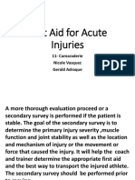 First Aid For Acute Injuries