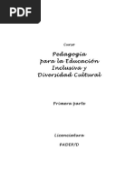 Pedagogía para La Educación Inclusiva y Diversidad Cultural