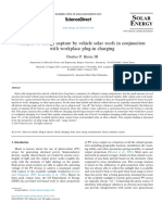 Analysis of Energy Capture by Vehicle Solar Roofs in Conjunction