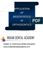 Biostatistics in Orthodontics