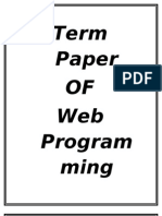 Term Paper OF Web Program Ming