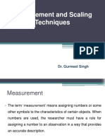 Measurement and Scaling Techniques