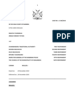 Erastus Tjiundikua and Another V Ovambanderu Traditional Authority and 5 Others - judg.A336-10.Muller J.26 Nov.10