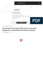 Actualización de La Guía NICE para La Evaluación, Diagnóstico y Tratamiento Del Trastorno Bipolar - Psyciencia