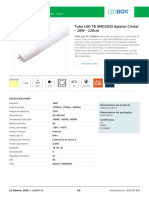 Tubo LED T8 SMD2835 Epistar Cristal - 18W - 120cm