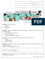 Atividade de Portugues Questoes Sobre Locucao Adjetiva 7º Ano Word