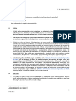 Politica Sobre Hostigamiento, Acoso Sexual, Discriminacion y Abuso de Autoridad