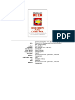 Stafford Beer Decision and Control The Meaning of Operational Research and Management Cybernetics 1995 PDF