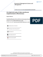 An Empirical Study of Data Warehouse Implementation Effectiveness