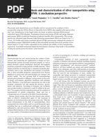 Extracellular Biosynthesis and Characterization of Silver Nanoparticles Using Aspergillus Flavus NJP08: A Mechanism Perspective