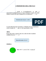 Área y Perímetro Del Círculo-Informe