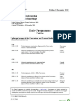 Daily Programme For Friday, 3 December 2010 (COP16) (CMP6)