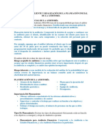 Aceptación Del Cliente y Realización de La Planeación Inicial de La Auditoría