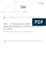 EBD - 1° Trimestre de 2020 - LIÇÃO 4 - Orientações Bíblicas Sobre A Intimidade Do Casal PDF