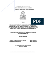 La construcción del rol en el personaje femenino de la narrativa de guerra y posguerra civil salvadoreña análisis comparativo desde la perspectiva de género en las obras “No me agarran viva” de Claribel Alegr