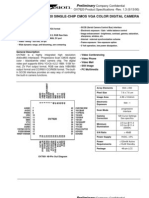 Ov7620 Single-Chip Cmos Vga Color Digital Camera: Features