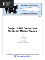 Design of RBS Connections For Special