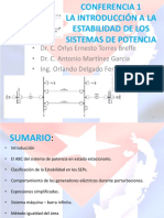 Conferencia 1. Introducción A La Estabilidad en Los Sistemas de Potencia