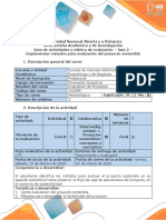 Guía de Actividades y Rúbrica de Evaluación Fase 2 - Implementar Métodos para Evaluación Del Proyecto Sostenible