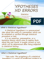 HYPOTHESES AND ERRORS New