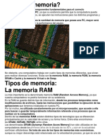 Tipos de Memoria para PC