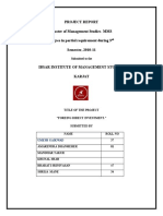 Project Report Master of Management Studies-MMS Degree in Partial Requirement During 3 Semester, 2010-11