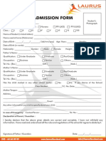 Admission Form PDF